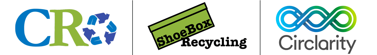 Community Recycling and ShoeBox Recycling Logos
